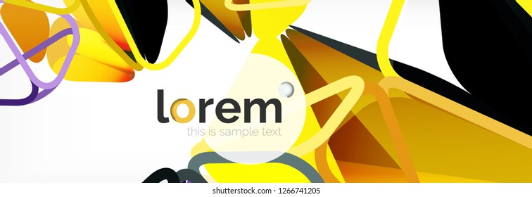 Modern geometric background. Poster template with polygonal elements. Vector illustration