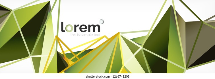 Modern geometric background. Poster template with polygonal elements. Vector illustration