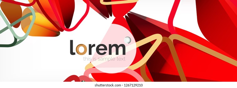 Modern geometric background. Poster template with polygonal elements. Vector illustration