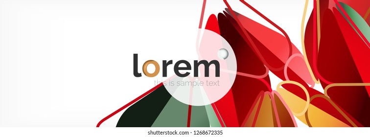 Modern geometric background. Poster template with polygonal elements. Vector illustration