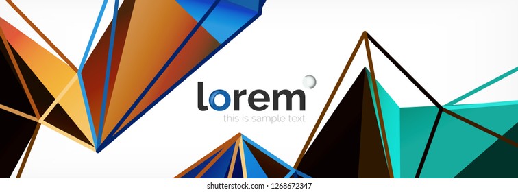 Modern geometric background. Poster template with polygonal elements. Vector illustration