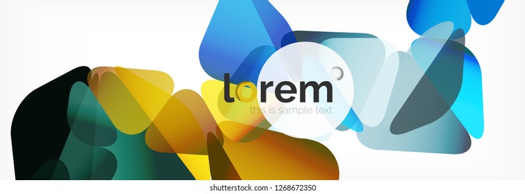 Modern geometric background. Poster template with polygonal elements. Vector illustration