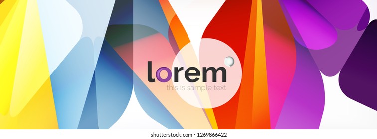 Modern geometric background. Poster template with polygonal elements. Vector illustration