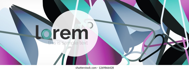 Modern geometric background. Poster template with polygonal elements. Vector illustration