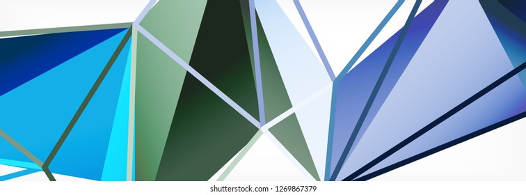 Modern geometric background. Poster template with polygonal elements. Vector illustration