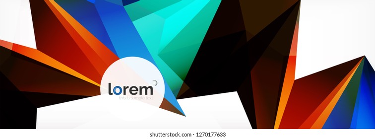 Modern geometric background. Poster template with polygonal elements. Vector illustration