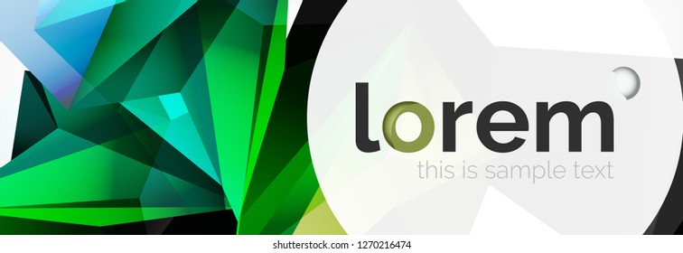 Modern geometric background. Poster template with polygonal elements. Vector illustration