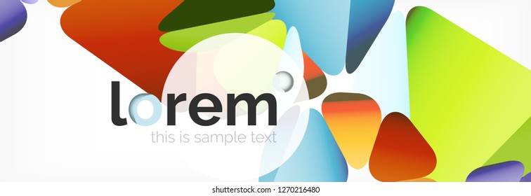 Modern geometric background. Poster template with polygonal elements. Vector illustration