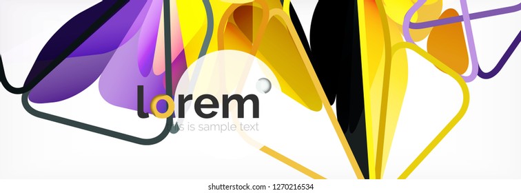 Modern geometric background. Poster template with polygonal elements. Vector illustration