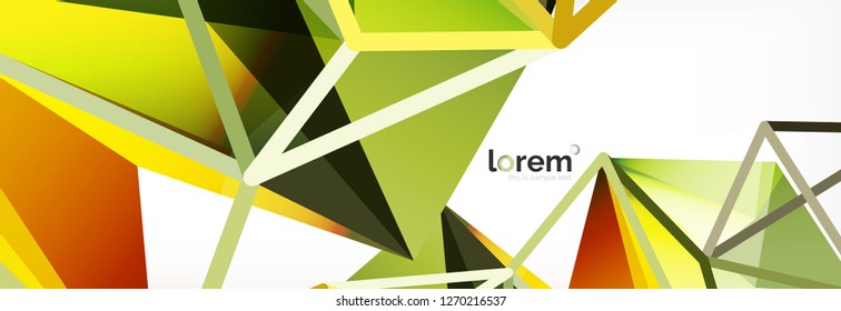 Modern geometric background. Poster template with polygonal elements. Vector illustration