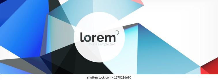 Modern geometric background. Poster template with polygonal elements. Vector illustration