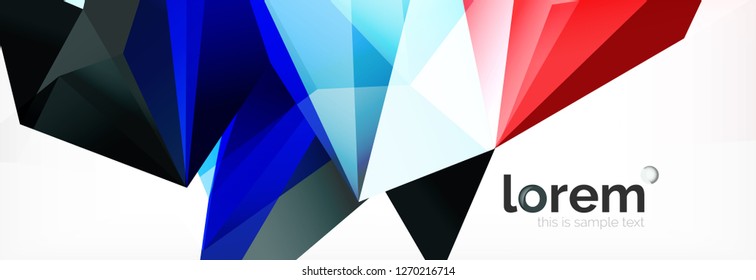 Fundo geométrico moderno. Modelo de cartaz com elementos poligonais. Ilustração vetorial