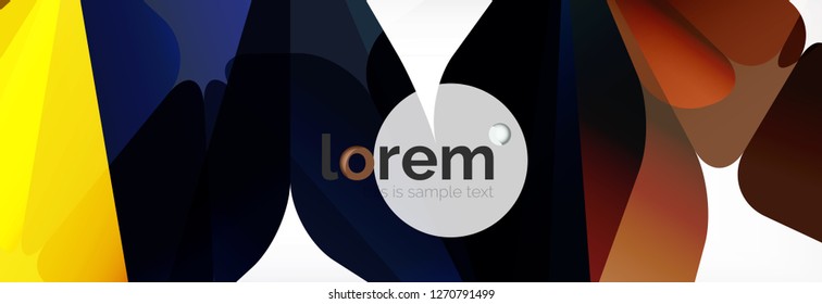 Modern geometric background. Poster template with polygonal elements. Vector illustration