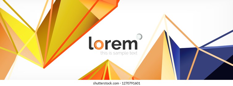Modern geometric background. Poster template with polygonal elements. Vector illustration