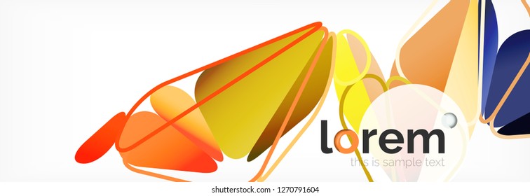 Modern geometric background. Poster template with polygonal elements. Vector illustration
