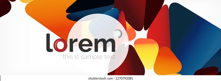 Modern geometric background. Poster template with polygonal elements. Vector illustration