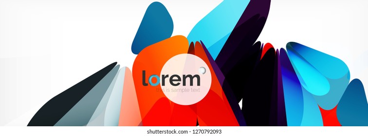 Modern geometric background. Poster template with polygonal elements. Vector illustration