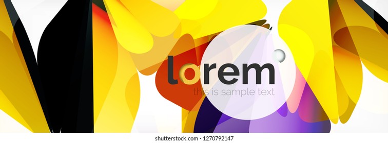 Modern geometric background. Poster template with polygonal elements. Vector illustration