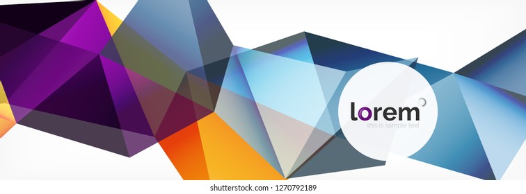 Modern geometric background. Poster template with polygonal elements. Vector illustration