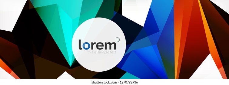 Modern geometric background. Poster template with polygonal elements. Vector illustration