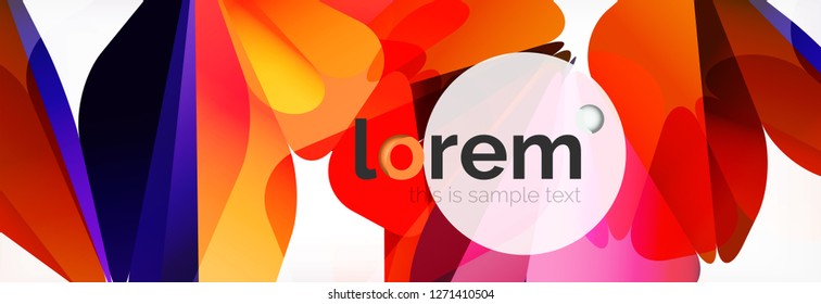 Modern geometric background. Poster template with polygonal elements. Vector illustration