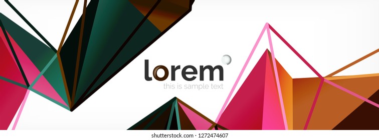 Modern geometric background. Poster template with polygonal elements. Vector illustration