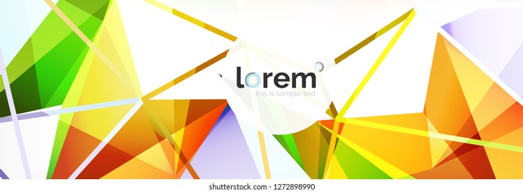 Modern geometric background. Poster template with polygonal elements. Vector illustration