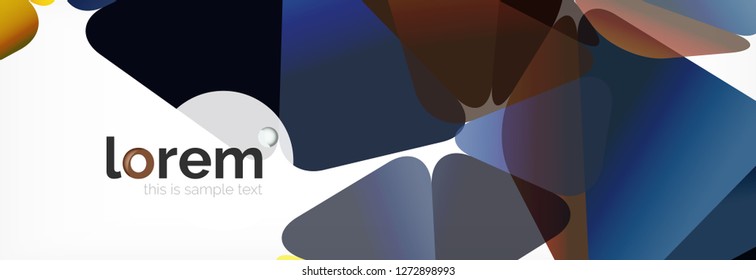 Modern geometric background. Poster template with polygonal elements. Vector illustration
