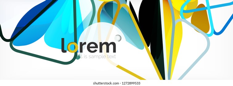 Modern geometric background. Poster template with polygonal elements. Vector illustration