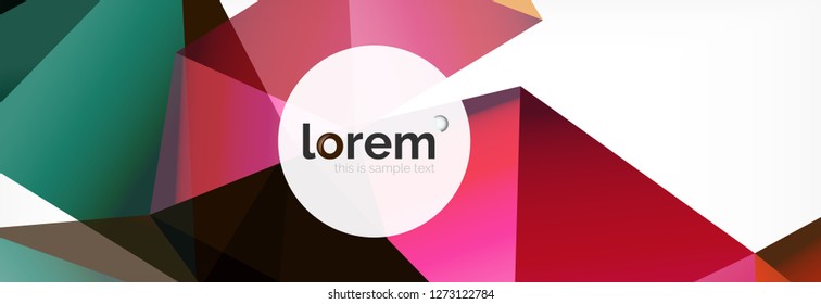 Modern geometric background. Poster template with polygonal elements. Vector illustration