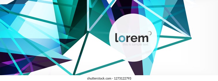 Modern geometric background. Poster template with polygonal elements. Vector illustration