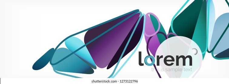 Modern geometric background. Poster template with polygonal elements. Vector illustration
