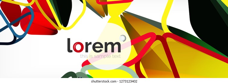Fondo geométrico moderno. Plantilla de cartel con elementos poligonales. Ilustración del vector