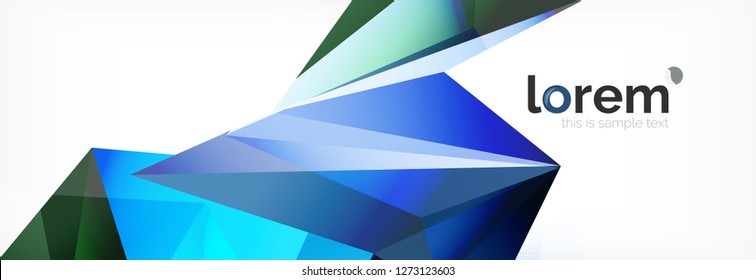 Modern geometric background. Poster template with polygonal elements. Vector illustration