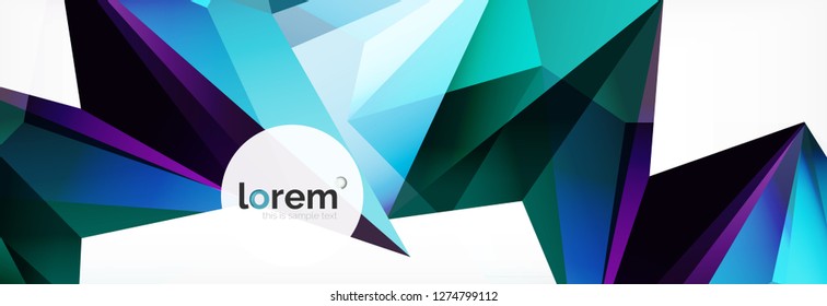 Modern geometric background. Poster template with polygonal elements. Vector illustration