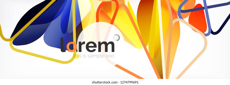 Modern geometric background. Poster template with polygonal elements. Vector illustration