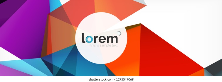 Modern geometric background. Poster template with polygonal elements. Vector illustration