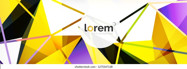 Modern geometric background. Poster template with polygonal elements. Vector illustration
