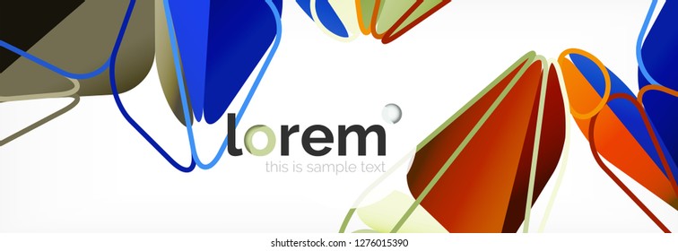 Modern geometric background. Poster template with polygonal elements. Vector illustration