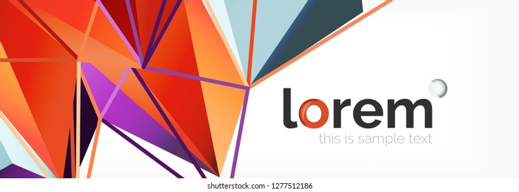 Modern geometric background. Poster template with polygonal elements. Vector illustration