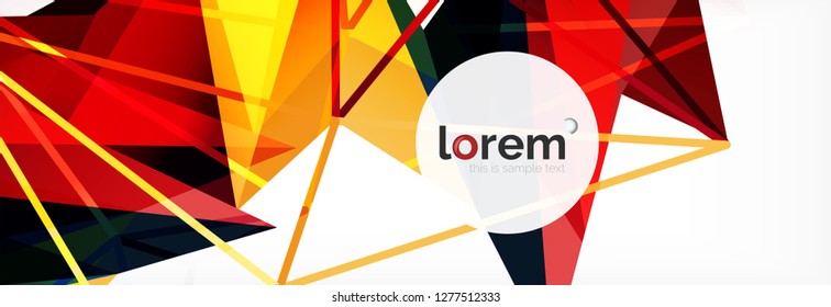 Modern geometric background. Poster template with polygonal elements. Vector illustration