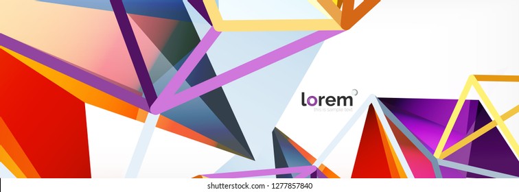 Modern geometric background. Poster template with polygonal elements. Vector illustration