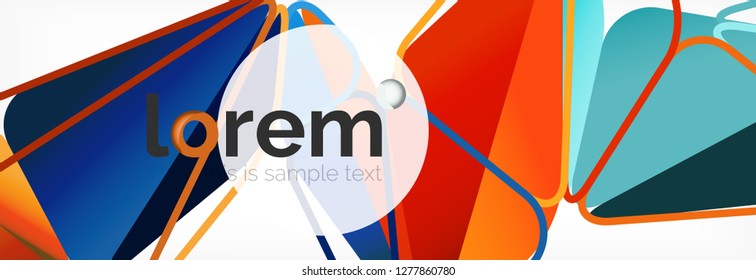 Modern geometric background. Poster template with polygonal elements. Vector illustration