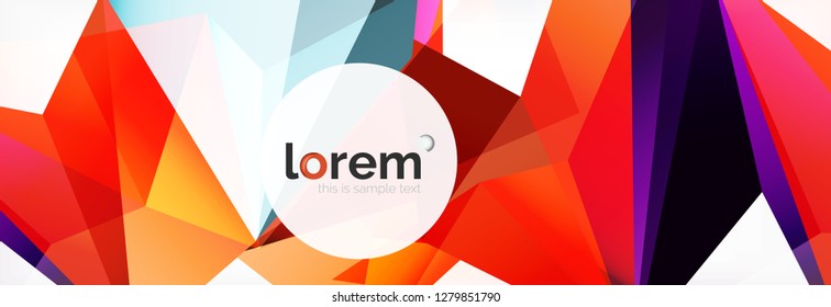 Modern geometric background. Poster template with polygonal elements. Vector illustration