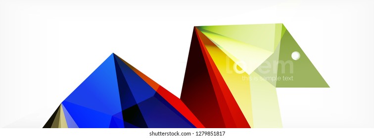 Fondo geométrico moderno. Plantilla de cartel con elementos poligonales. Ilustración del vector