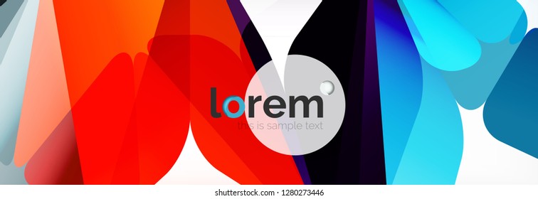 Modern geometric background. Poster template with polygonal elements. Vector illustration