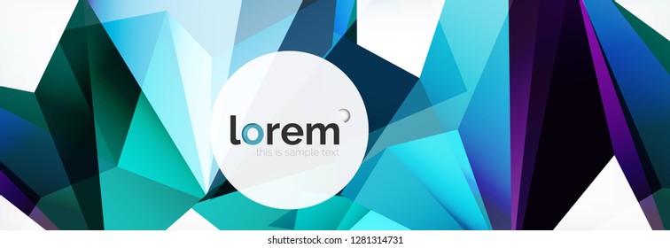 Modern geometric background. Poster template with polygonal elements. Vector illustration
