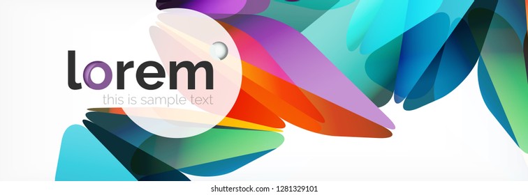 Modern geometric background. Poster template with polygonal elements. Vector illustration