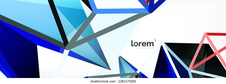 Fondo geométrico moderno. Plantilla de cartel con elementos poligonales. Ilustración del vector