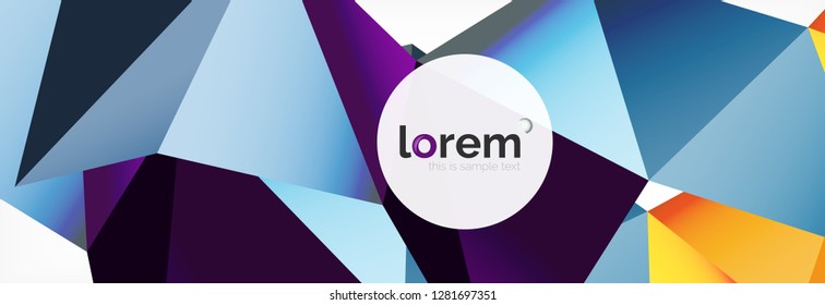 Modern geometric background. Poster template with polygonal elements. Vector illustration